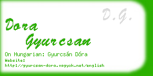 dora gyurcsan business card