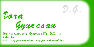 dora gyurcsan business card